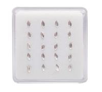 Aqxyedc 20pcs 925 Sterling Silver Nose Stud Leaf Shape Nose Ring Nariz Piercing Jewelry For Women wanglan