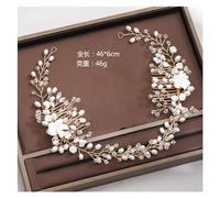Aqxyedc Fashion Wedding Hair Accessories Ladies Rhinestone Rearl Flower Both Ends Hair Comb Handmade Bride Prom Headwear Jewelry wanglan