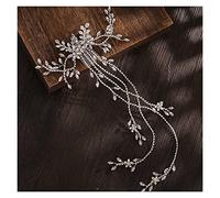 Aqxyedc Luxury Rhinestone Crystal Hair Comb Headband Wedding Hair Accessories Tiara Hairband Hair Jewelry Bride Party Queen Headpiece wanglan(Silver)