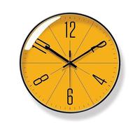 Aqxyedc Nordic Simple Wall Clocks Creative Personality Modern Clock Wall Mute Home Bedroom Restaurant Living Room Decoration Clock wanglan(Black Frame A,10 inch(25 cm))