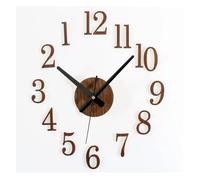 Aqxyedc Retro DIY digital decorative wall clock wall stickers clockwise fashion watches creative cute Reversing Times Backflow Left move wanglan(Coffee)
