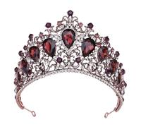 Aqxyedc VNJUGF Baroque Bridal Crown Headdress Rhinestone Headband Princess Hair Accessories Wedding Dress Accessories Queen's Crown wanglan(8)