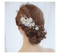 Aqxyedc Yarn Flower Hair Combs For Bride Wedding Hair Acessories Handmade Combs In Hair Party Prom Bridal Hair Comb Bridal Accessory wanglan