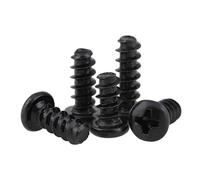Aqxyhjk 1000pcs/lot Cross Recessed Pan Head Self-tapping Screw M1.4 M1.7 M2 Black Carbon Steel Screw(4mm,M1.7)