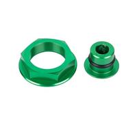 Aqxyhjk Ninja400 Z400 Steering Stem Top Yoke Nut For Ninja Z 400 2018-2023 Motorcycle Front Fork Upper Triple Clamp Screw Cap(Green)