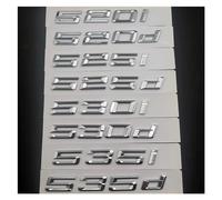 Aqxyju 3D ABS Black Car Trunk Emblem Badge Compatible with 518d 520i 520d 530i 535i 535d 530d E60 E39 F10 Logo Lettering Sticker Accessories Personalized car stickers(Chrome,520d)
