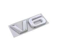 Aqxyju 3d Metal Chrome V6 V8 Logo Decals Compatible with Camry/Cruiser Highlander Trunk V8 V6 Emblem Badge Sticker Accessories Personalized car stickers(Chrome V6)