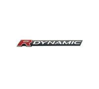 Aqxyju 3D Metal R DYNAMIC Logo Door Emblem Badge Sticker Accessories(Silver)