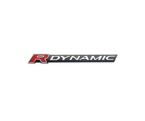 Aqxyju 3D Metal R DYNAMIC Logo Door Emblem Badge Sticker Accessories(Silver)