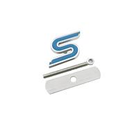 Aqxyju Generic 3D Metal S Front Grille Chrome Emblem Badge Car Stickers Decals Compatible with Fiesta Ecosport Everest Car Styling Personalized car stickers(Blue grille)