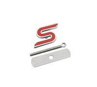 Aqxyju Generic 3D Metal S Front Grille Chrome Emblem Badge Car Stickers Decals Compatible with Fiesta Ecosport Everest Car Styling Personalized car stickers(Red grille)