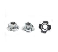 Aqxypas 10/20PCS M3 M4 M5 M6 M8 M10 Zinc Plated Carbon Steel Four Claws Prongs Knock In Wood Captive Nut Insert(M5 20pcs)