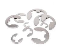 Aqxypas 10/50/100 M1.2 M1.5 M2 M3 M3.5 M4 M5 M6 M7 M8 To M16 304 Stainless Steel E Clip Circlip Retaining Ring Washer For Shaft Fastener(M12 10pcs)