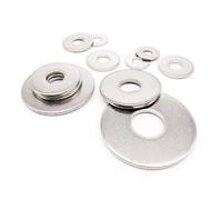 Aqxypas 2/5/10/25/50X M2.5 M3 M3.5 M4 M5 M6 M8 M10 M12 M16 A2 304 Stainless Steel Large Size Oversize Big Wider Flat Washer Plain Gasket(10pcs M8)