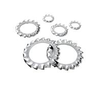 Aqxypas 5/10/50 M2.5 M3 M4 M5 M6 M8 M10 M12 M14-M24 GB862.2 DIN6798A A2 304 Stainless Steel External Toothed Serrated Lock Washer Gasket(5pcs M24)