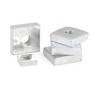 Aqxypas 5-50Pcs M2 M3 M4 M5 M6 M8 Square Nut Carbon Steel Galvanized Zinc Plated Thin Quadrangle Block For Aluminum Profile DIN562(M6x11x11x3 (20pcs))