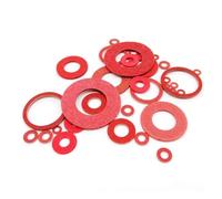 Aqxypas 50/200pcs M2 M2.5 M3 M4 M5 M6 M8 M10 M12 M14 M16 Red Steel Paper Insulating Flat Washer Insulation Plain Gasket Pad Ring Spacer(50pcs M12x22x1.2mm)