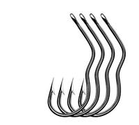 Aqxypas Automatic Flip Fishing Hook High Carbon Steel Fish Barbed For Bass Carp Freshwater Tackle Accessories(Size 4,50pcs)