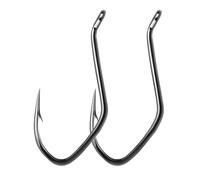 Aqxypas Catfish Hooks Big River Hooks 25~100Pcs Live Cut Bait Fishing Hook For Catfishing Flathead Worm Hook Saltwater Freshwater(Szie3-0 Gap-20.8mm,25 Pcs)