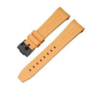 Aqxypas Curved Rubber Strap For X Swatch Quick Release Stainless Steel Buckle 22mm Waterproof Replace Watch Band For Men Women(Yellow black)