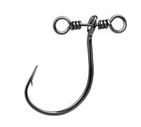 Aqxypas Drop Shot Hooks 10~30Pcs In-line Drop Shot Rig Fishing Hooks Swivel Soft Worm Hooks Bass Perch Carp Catfish Freshwater Saltwater(Size 1 Gap 7mm,20 Pcs)