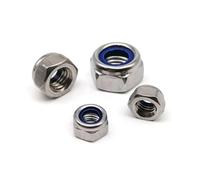 Aqxypas Left Hand Thread M4 M5 M6 M8 M10 M12 M16 304 A2 Stainless Steel Reverse Rotate Hexagon Nylon Insert Self Lock Nut Nylock Locknut (Size : 2pcs M16)