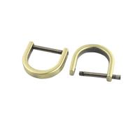 Aqxypas Metal Detachable Open Screw D Ring Buckle Shackle Clasp For Leather Craft Bag Strap Belt Handle Shoulder Webbing 10mm-38mm(Antique Brass-2PCS,Inner diameter-38mm)