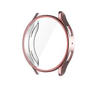 Aqxypas Protector Case For Galaxy Watch 7 4 5 6 40mm 44mm Cover Coverage Silicone TPU Bumper Screen Protection Full Accessories(Pink,Galaxy Watch 6 44mm)