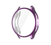 Aqxypas Protector Case For Galaxy Watch 7 4 5 6 40mm 44mm Cover Coverage Silicone TPU Bumper Screen Protection Full Accessories(Purple,Galaxy Watch 7 40mm)