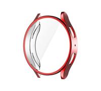 Aqxypas Protector Case For Galaxy Watch 7 4 5 6 40mm 44mm Cover Coverage Silicone TPU Bumper Screen Protection Full Accessories(Red,Galaxy Watch 6 40mm)