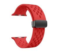 Aqxypas Silicone Strap For Watch Band 49mm 45mm 44mm 42mm 40mm 41mm 38mm Bracelet Correa Series 9 8 SE 7 6 5 4 3 Ultra 2(Red,38 40 41 mm)