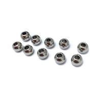 Aqxypas Solid Stainless Steel Ball Through-Hole Outer Dia 2mm-20mm Bore Size 1mm-5mm Drilling Steel Ball Machinery Hardware Accessories (Size : 10pcs (ODxID) 8x2mm)