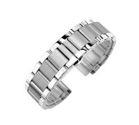 Aqxypas Solid Stainless Steel Watchband 18mm 20mm 22mm 24mm Deployment Butterfly Buckle Men Metal Replacement Bracelet Watch Band Strap(Silver,22mm)