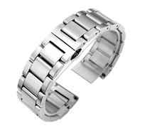 Aqxypas Solid Stainless Steel Watchband 18mm 20mm 22mm 24mm Deployment Butterfly Buckle Men Metal Replacement Bracelet Watch Band Strap(Silver matte,22mm)