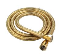 AQXYQAZZ Gold Stainless Steel Flexible Shower Hose Long Bathroom Shower Water Hose Extension Plumbing Pipe Pulling Tube(60cm)