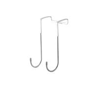 AQXYWAZQ 304 Stainless Steel Hook Punching Double S-Shape Hook Kitchen Bathroom Cabinet Door Back Type Coat Towel Storage Hanger(White L,1pc)