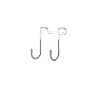 AQXYWAZQ 304 Stainless Steel Hook Punching Double S-Shape Hook Kitchen Bathroom Cabinet Door Back Type Coat Towel Storage Hanger(White S,1pc)
