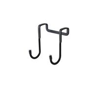 AQXYWAZQ 304 Stainless Steel Hook Punching Double S-Shape Hook Kitchen Bathroom Cabinet Door Back Type Coat Towel Storage Hanger(Black S,1pc)