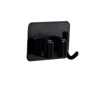 AQXYWAZQ 304 Stainless Steel Mop Holder Wall Mounted Self-Adhesive Kitchen Bathroom Waterproof Multi-Purpose Broom Hanger Strong Hook(Black with Hook)