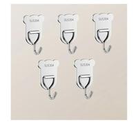 AQXYWAZQ 5pcs Strong Bearing Capacity Stainless Steel Hook Strong and Durable Waterproof Perforation-Free Metal Hook