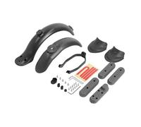 AQXYWAZQ Front Rear Fender Set for M365 / Pro Electric Scooter Mudguard Support Back Guard Wheel Cover Hub Cap With Brake Light(B-black)