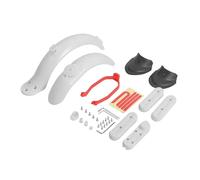 AQXYWAZQ Front Rear Fender Set for M365 / Pro Electric Scooter Mudguard Support Back Guard Wheel Cover Hub Cap With Brake Light(B-white)