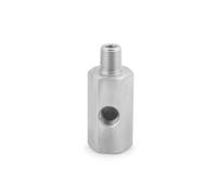 AQXYWAZQ Stainless Steel Side Holes 1/8" NPT Female To M12 M10 M14 1/8NPT 1/4NPT Oil Pressure Sensor Connector Feed Line Gauge Tee Adapter(1-4NPT)