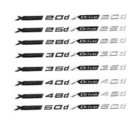 AQXYWQLL 3D ABS Auto Car Side Mudguar Emblem Rear Trunk Badge Sticker Decals Compatible with XDRIVE 20d 25d 28d 30d 35d 40d 48d 50d X1 X3 X5 X6 X7(Color:Black,Size:XDrive 30d)