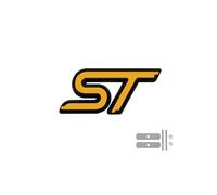 AQXYWQLL 3d Metal Logo ST Embelm Letters Car Grill Trunk Badge Compatible with Fiesta Focus MK2 MK3 MK4 Kuga Puma Mondeo ST Sticker Accessories(Color:Grill Yellow)