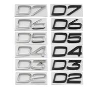 AQXYWQLL Car Metal D2 D3 D4 D5 D6 D7 Trunk Logo Badge Emblem Decals Sticker Compatible with S40 S60 V40 XC60 V70 V60 S90 C30 XC90 Accessories(Color:Gloss black,Size:D5)