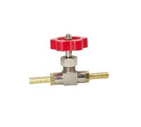 AQXYWQLL Pneumatic mini Ball Valve Quick Fitting 4mm 6mm 8mm 10mm 12mm Hose Air Compressor Water Gas Oil Shut Flow Control Connector(Needle Valve-Barb,4mm)