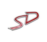 AQXYWQOL 3D Metal D SD Logo Rear Trunk Emblem Badge Car Body Sticker Decals Compatible with S D R50 R53 R55 R56 F54 F55 F56 F57 Color is constant, does not fade, and does not dam(Red Silver SD)