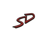 AQXYWQOL Car 3D Metal SD D Letters Logo Badge Emblem Decals Sticker Compatible with SD D John Cooper Works F55 F56 Styling Accessories Color is constant, does not fade, and does not dam(B)
