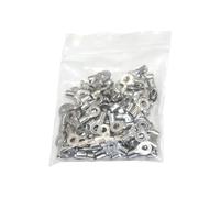 AQXYWUIO 100pc Non-Insulated Ring Terminals & Fork Connector Kit Wire Lugs Battery Cable Terminals Crimp Connectors Pure Copper (Color : RNB1.25-4)